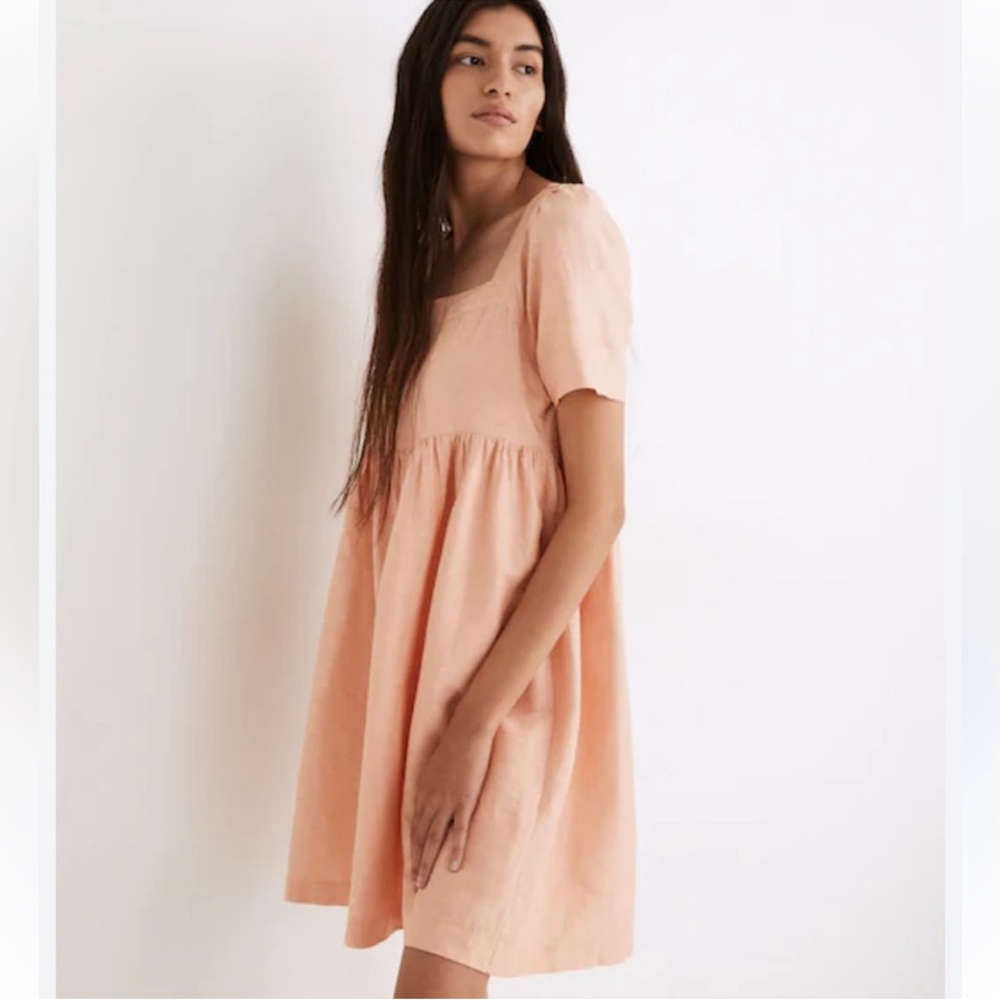 Madewell Linen-Blend Allie Mini Dress medium